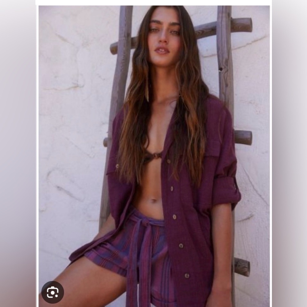Free people cotton button up